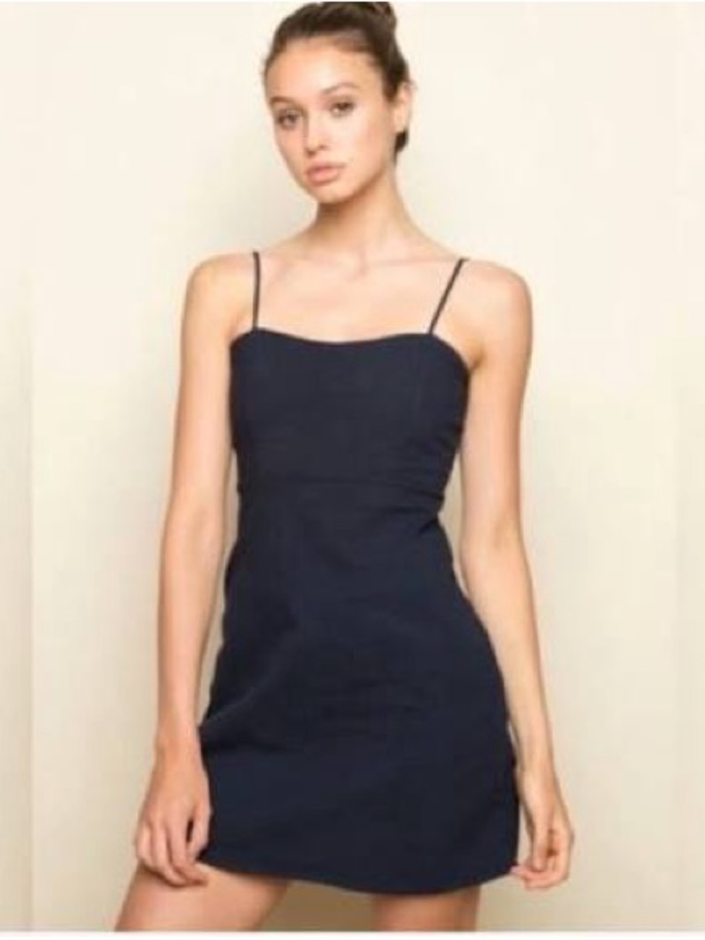 Brandy Melville Karla dress with adjustable shoulder navy